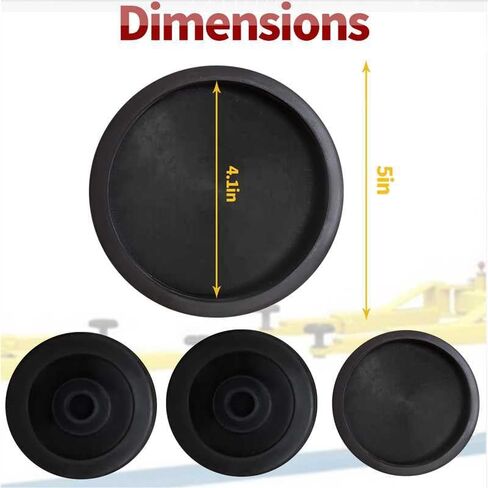 Round Rubber Arm Pads for BENDPAK DANNMAR Lift Set of 4 HD Slip on # 5715017 in Kuwait