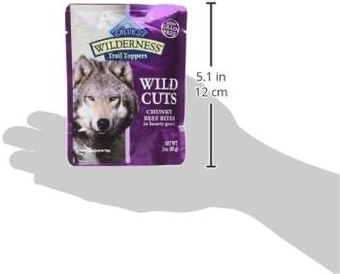 Blue Buffalo Wilderness Wild Cuts Trail Toppers Chunky Bites in Hearty Gravy - Beef - 3 Oz (Pack of 4) in Saudi Arabia