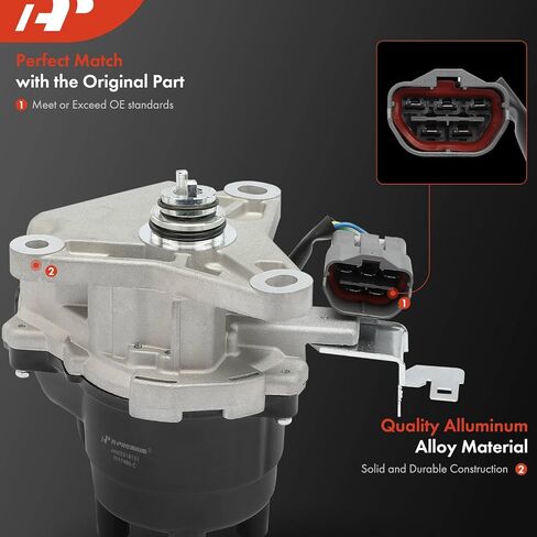 A-Premium Ignition Distributor with Cap and Rotor Compatible with Honda Accord 1994-1995 2.2L, with 2 Plugs in Saudi Arabia