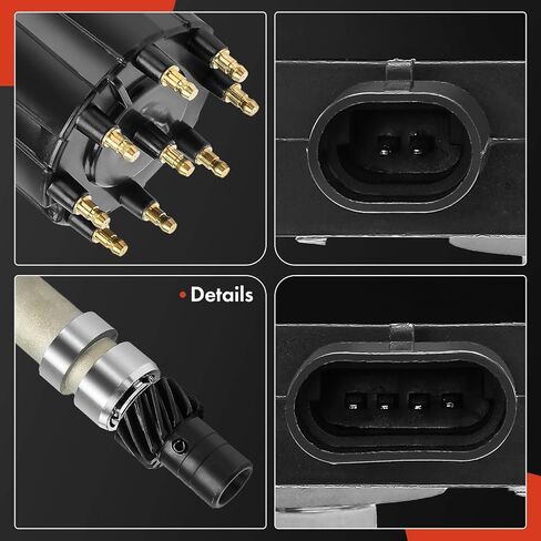 موزع A-Premium Small Block Big Block EFI TBI متوافق مع سيارة Chevy GMC - V8 5.0L، 5.7L، 7.4L - C/K 1500 2500 Pickup، Camaro، Blazer، Yukon، Jimmy، C60، P30، Tahoe - 1987-1997 ، قبعة سوداء in Saudi Arabia