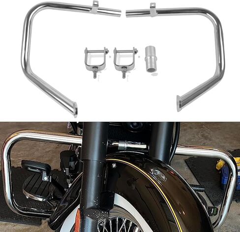 واقي المحرك من Worldmotop Highway Crash Bar متوافق مع Kawasaki Vulcan VN900 Classic 2006-2023 & VN 900 Classic LT 2006-2022 (كروم) in Kuwait