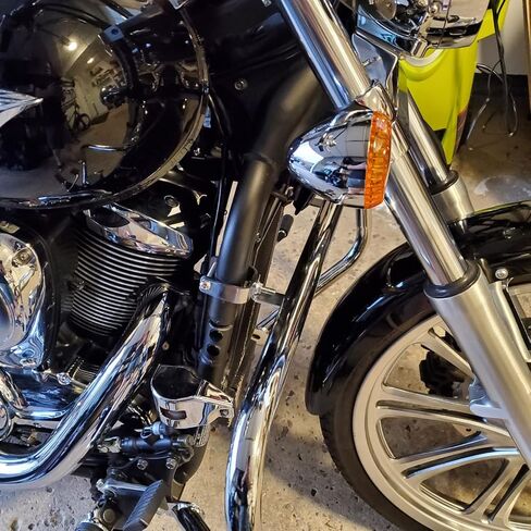 واقي المحرك من Worldmotop Highway Crash Bar متوافق مع Kawasaki Vulcan VN900 Classic 2006-2023 & VN 900 Classic LT 2006-2022 (كروم) in Kuwait