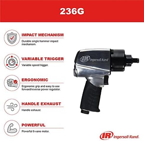 Ingersoll Rand 231G 1/2" Drive Air Impact Wrench | Features up to 500 ft-lbs torque output, ideal for assembly, disassembly, and suspension work in Saudi Arabia