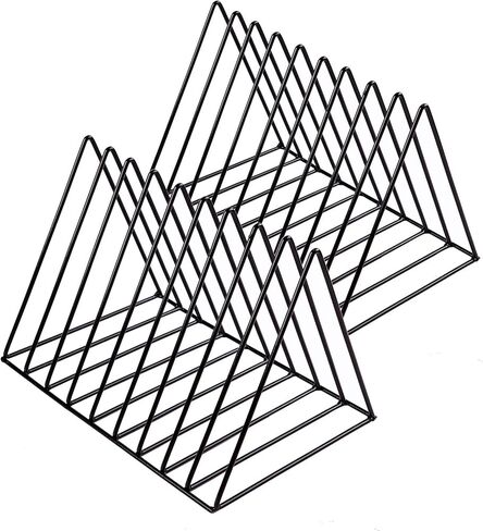 حامل سجل الفينيل المعدني للألبومات 2-حزمة، حامل مجلة رف المجلات حامل الفينيل حامل، رف تخزين الفينيل لLP، دعامة الصورة in Kuwait