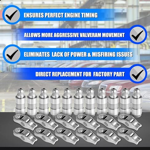 Rocker Arm and lifter 12Pcs Compatible with ChrysIer 200 300 Dodge Ram 1500 Challenger Charger Journey Avenger for Jeep Grand Cherokee Wrangler 3.6L Replace 5184296AH 5184332AA in Saudi Arabia
