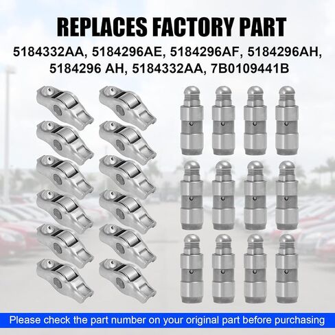 Rocker Arm and lifter 12Pcs Compatible with ChrysIer 200 300 Dodge Ram 1500 Challenger Charger Journey Avenger for Jeep Grand Cherokee Wrangler 3.6L Replace 5184296AH 5184332AA in Saudi Arabia