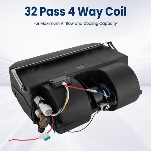 مكيف هواء عالمي TBVECHI، مبخر تكييف هواء للسيارة بقدرة 12 فولت 30 وات، بارد مع دعامات تثبيت وخرطوم تصريف، نوع تبريد فردي بتيار متردد ثلاثي السرعات لمنزل متنقل للسيارة الكلاسيكية in Kuwait