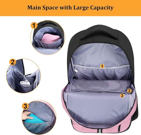 حقيبة تنس للنساء، حقيبة ظهر للتنس مع مساحة منفصلة للأحذية، وحزام كتف مبطن وجيوب متعددة للتنس/كرة الريشة/كرة المخلل/مضارب الاسكواش والإكسسوارات، وردي in Kuwait