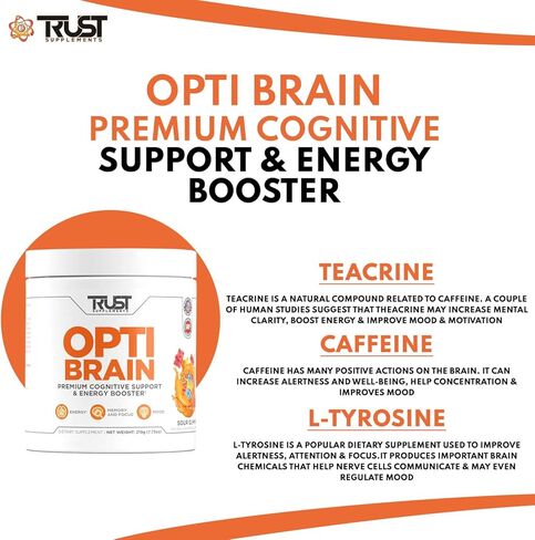 TRUST SUPPLEMENT Opti Brain - تعزيز الذاكرة والتركيز، دعم الدماغ منشط الذهن للطاقة، معزز الدماغ للصحة مع الطاقة والتركيز - معززات الطاقة المتميزة (30 حصة) in Saudi Arabia