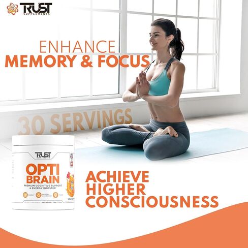 TRUST SUPPLEMENT Opti Brain - تعزيز الذاكرة والتركيز، دعم الدماغ منشط الذهن للطاقة، معزز الدماغ للصحة مع الطاقة والتركيز - معززات الطاقة المتميزة (30 حصة) in Saudi Arabia