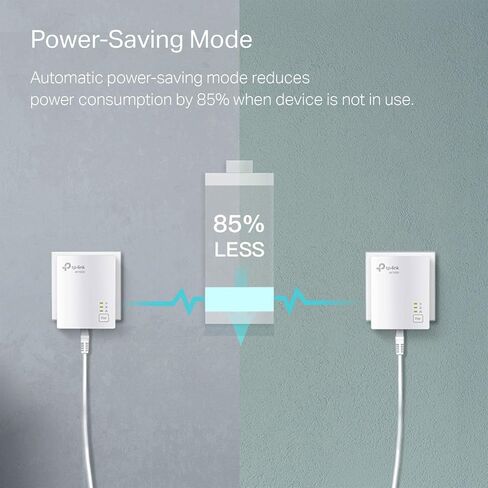TP-Link AV1000 Powerline Starter Kit (TL-PA7017 KIT) - منفذ جيجابت، التوصيل والتشغيل، إيثرنت عبر الطاقة، حجم نانو، مثالي للتلفزيون الذكي، الألعاب عبر الإنترنت، اتصال سلكي فقط (متجدد) in Kuwait