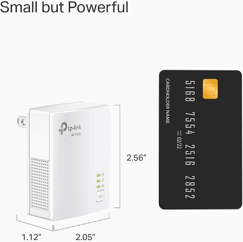 TP-Link AV1000 Powerline Starter Kit (TL-PA7017 KIT) - منفذ جيجابت، التوصيل والتشغيل، إيثرنت عبر الطاقة، حجم نانو، مثالي للتلفزيون الذكي، الألعاب عبر الإنترنت، اتصال سلكي فقط (متجدد) in Kuwait