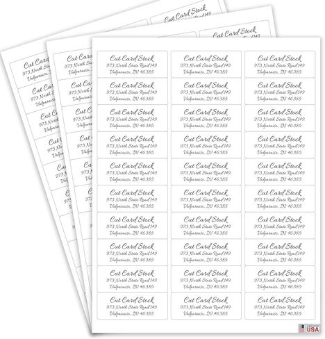 ملصقات عنوان الإرجاع الشخصية - تصميم فريد وبسيط - متوفرة باللون الأبيض أو الشفاف أو كرافت أو الذهبي أو الفضي - 120 ملصقًا - 120 ختمًا متضمنًا - صنع في الولايات المتحدة الأمريكية (أبيض) in Kuwait