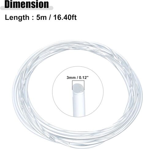 ACROPIX 1.5mm 0.06 "5m 16.40ft Universal Glow Optic Fiber Car Light الديكور واضح - حزمة من 1 in Kuwait