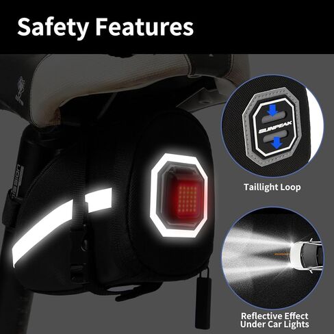 حقيبة سرج الدراجة سعة 1.2 لتر من روزويل 13196، حقيبة تحت المقعد، حقيبة ملحقات ركوب الدراجات، أسود in Kuwait