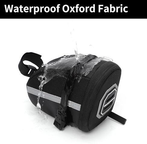 حقيبة سرج الدراجة سعة 1.2 لتر من روزويل 13196، حقيبة تحت المقعد، حقيبة ملحقات ركوب الدراجات، أسود in Kuwait