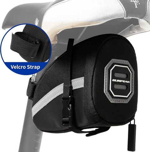 حقيبة سرج الدراجة سعة 1.2 لتر من روزويل 13196، حقيبة تحت المقعد، حقيبة ملحقات ركوب الدراجات، أسود in Kuwait