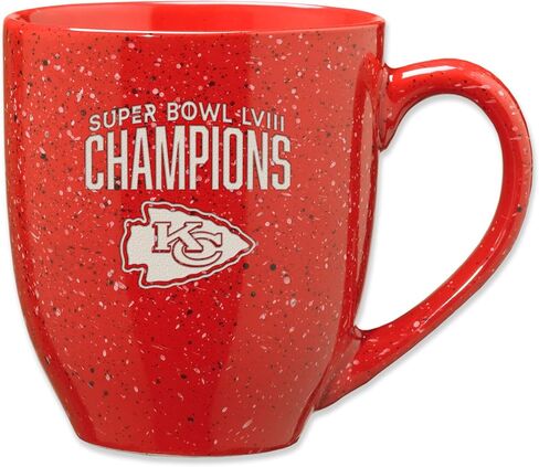 ريكو إندستريز NFL Football Kansas City Chiefs 2024 Super Bowl LVIII Champions 16 أونصة كوب قهوة من السيراميك الملون محفور بالليزر in Saudi Arabia