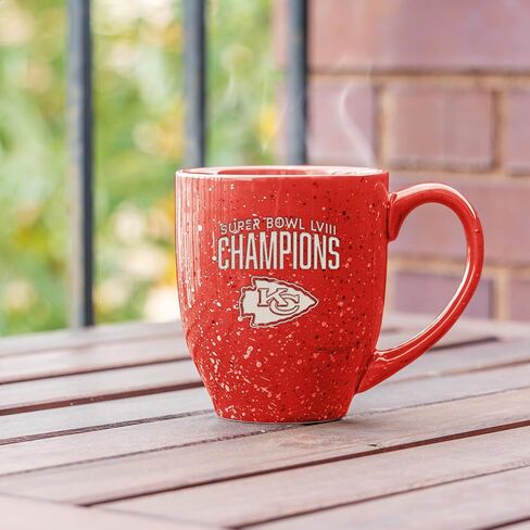 ريكو إندستريز NFL Football Kansas City Chiefs 2024 Super Bowl LVIII Champions 16 أونصة كوب قهوة من السيراميك الملون محفور بالليزر in Saudi Arabia