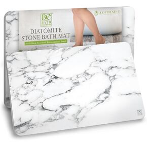 Stone Bath Drying Mat | Diatomaceous Earth Shower Mat | Non-Slip | Super Absorbent | Quick Drying | Bathroom Floor Mat, Natural, Easy to Clean (Onyx Marble, 23.5" x 15.25")