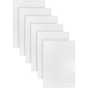 (Pack of 12 100% Cotton White Bath Mat Towel (18x25 Inches) Light Weight Quick Drying & Machine Washable - Hotel Supplies Shower Hotel Bath Mat Towel Economy