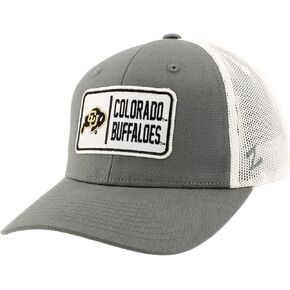 ZHATS Standard NCAA Officially Licensed Snapback Hat Big Rig Patch White Gray Defer, One Size