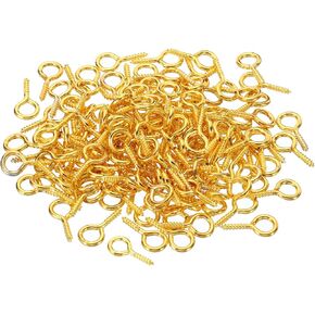 PATIKIL Screw Eyes Pin, 150 Pack 4mm ID x 15mm L Mini Small Eye Hooks for DIY Craft Chandelier Sun Catcher, Bronze in Kuwait
