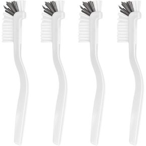 4-Pack Cleaning Brush Set, Small Scrub Brushes for Cleaning Kitchen, Bathroom, Grout, Windows, and Sink – Durable Medium Bristle Brush Cleaner with Handle
