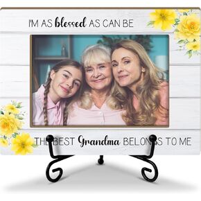 Grandma Gifts Wooden Photo Frame - The Love Between A Grandmother And Granddaughter is Forever 4x6 Picture Frame Horizontal, Tabletop Display Home Decor Great Grandmother Photo Frame for Mimi Nana- 27