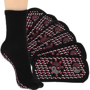 GLEAVI Heated Socks Men Socks Women 4 Pairs Thick Thermal Socks Winter Socks Warm Socks For Winter Cold Weather Women Men Socks Tourmaline Slimming Health Socks Slipper Socks