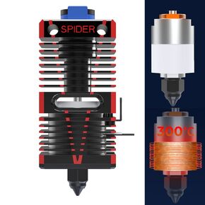 2023 New Upgrade Offical Creality Spider Speedy Ceramic Hotend 300℃ High Temperature High Flow All Metal Hotend Upgrades for Ender 3 Pro, Ender 3 V2, Ender 3 Max, Ender 5 Pro, Ender 5 Plus, CR 10