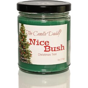 Nice Bush Holiday Candle - Funny Blue Spruce Scented Candle - Funny Holiday Candle for Christmas, New Years - Long Burn Time, Holiday Fragrance, Hand Poured in USA - 6oz