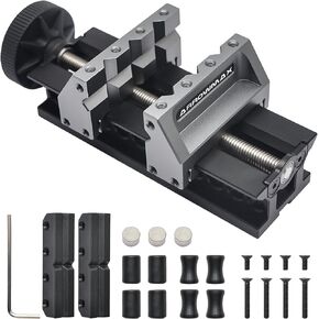 AM ARROWMAX Precision Double-Ended Mini Bench Vise - Crafted From Aerospace-grade Aluminum Alloy And Precision CNC Machined, Enhance Precision and Stability for Crafts, Jewelry Making