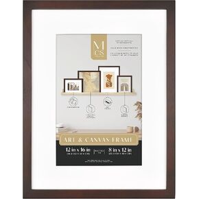 MCS Art Frame with Mat Opening, Black, 6 x 6 in