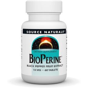 Source Naturals BioPerine, Black Pepper Fruit Extract - Promotes Nutrient Absorption* - 60 Tablets