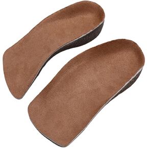 Ipetboom 1 Pair Cork Insole Breathable Heel Cups for Heel Pain, Unisex Heel Pads, Foot Insole Shock Absorption Heel Cushion Pads, Coffee