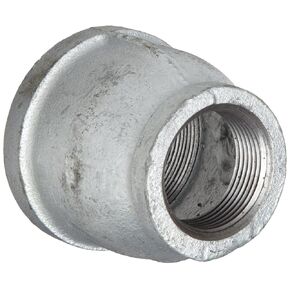Anvil 8700135851, Malleable Iron Pipe Fitting, Reducer Coupling, 2" x 1-1/2" NPT Female, Galvanized Finish