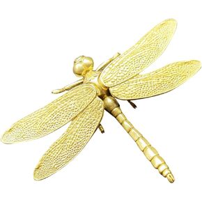 GRIRIW 1PC Brass Dragonfly Ornament outdoor decor car model car key chain Dragonfly Animal Figurine bronze garden statues mini metal dragonfly Creative Adornment Dragonfly Adornment Lucky