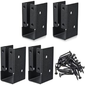 Concealed Joist Hanger，Brackets for Beam, Swing, Railing, Fence, Powder-Coated Steel (4Pcs)
