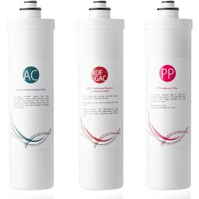 iSpring F3-CUA4 6-Month Filter Pack for 4-Stage 0.1 Micron Ultra-Filtration Water Filter Systems