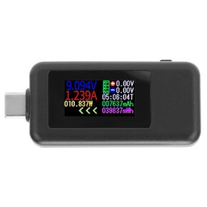 USB Tester DC4‑30V USB C Power Meter Tester 2 in 1 Type C Voltage Current Tester LCD Digital Multimeter Voltage Current Detector USB Battery Checker