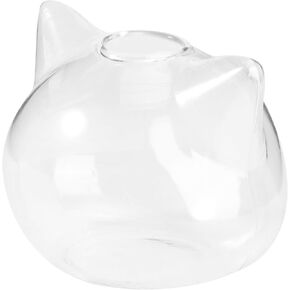 Hydroponics Container Hydroponic Flower Vase Cat Shaped Glass Vases Clear Plant Pots Small Fish Bowl Flower Arrangement Container Propagation Station Decor for Home Desktop