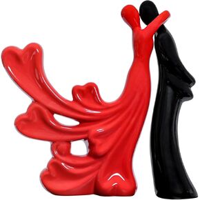 ECYC 9" Passionate Lover Embrace Couple Figurine Lady Man Wedding Gift Home Living Room Decor
