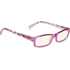 نظارات كمبيوتر للسيدات من BLUELESS Fashion - نظارات قارئ بتصميم نمطي (رمادي، 1.25) in Kuwait