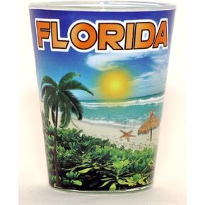Florida Blue Beach Skyline Shot Glass
