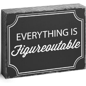 Barnyard Designs Wooden Box Sign Motivational Desk Decor for Women Office, Bathroom Shelf Decoration, Inspirational Desk Decor (Humble Kind)