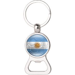 Argentinean Flag KeyChain,Argentina Flag Beer Bottle Opener KeyChain for Dad Papa Husband Birthday Anniversary Father's Day Gifts(Argentina)