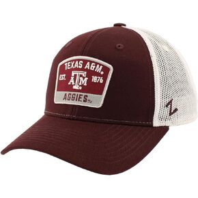 ZHATS Standard NCAA Officially Licensed Snapback Hat Big Rig Patch Team Color White Switchback, One Size