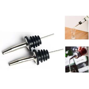 2Pcs Olive Oil Dispenser Auto Flip Olive Oil Dispenser Spouts Stainless Steel Automatic Liquor Pour Spout Opening & Closing Spout for Olive Oil Vinegar Wine (YZ-YG-2)