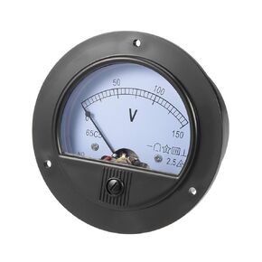 uxcell® DC 0-150V Analog Panel Voltage Gauge Volt Meter 65C5 2.5% Error Margin